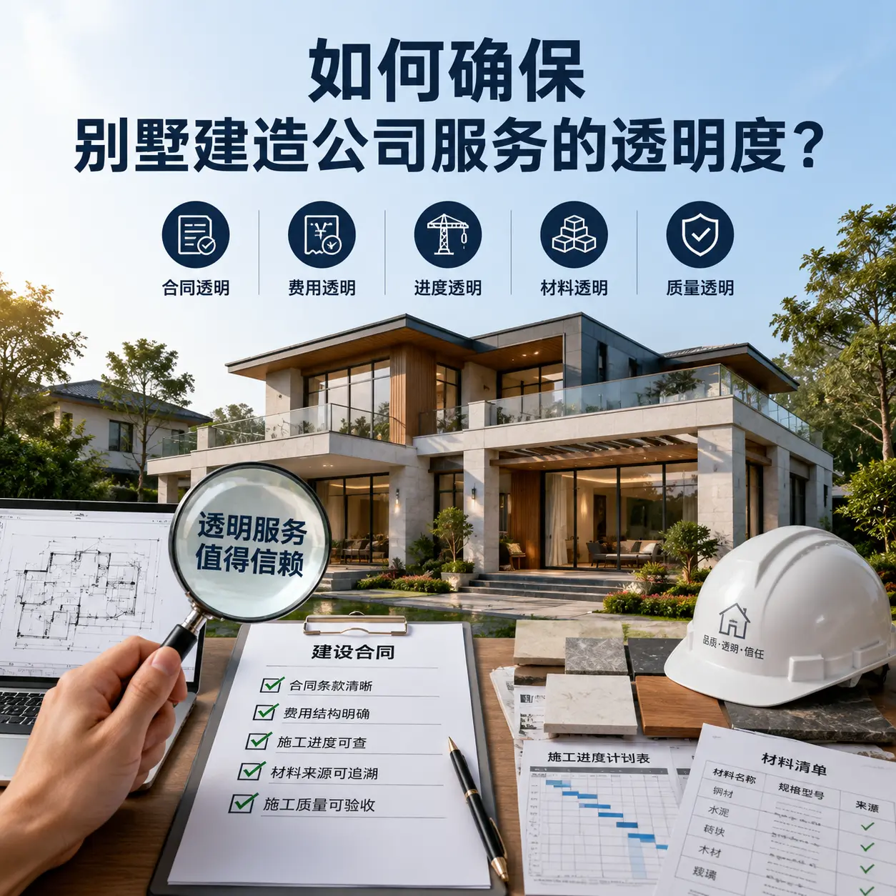 在 正安 如何确保别墅建造公司服务的透明度？