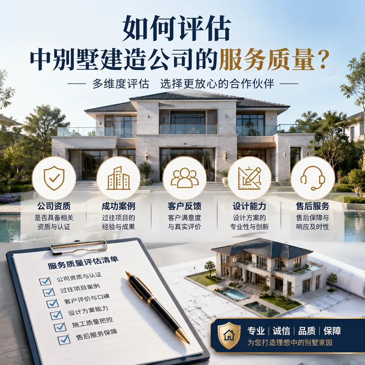 如何评估 正安 中别墅建造公司的服务质量？