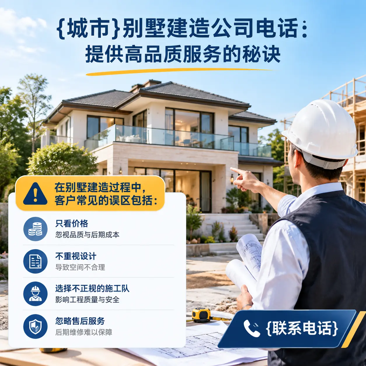 正安别墅建造公司电话:提供高品质服务的秘诀