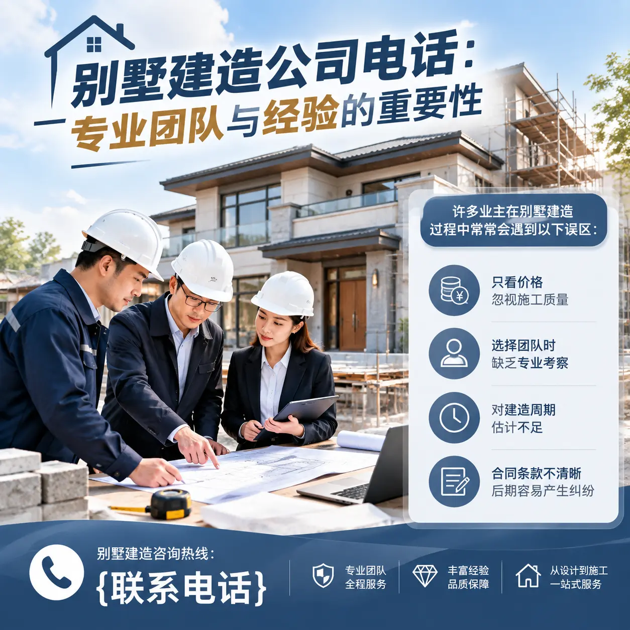 正安别墅建造公司电话:专业团队与经验的重要性