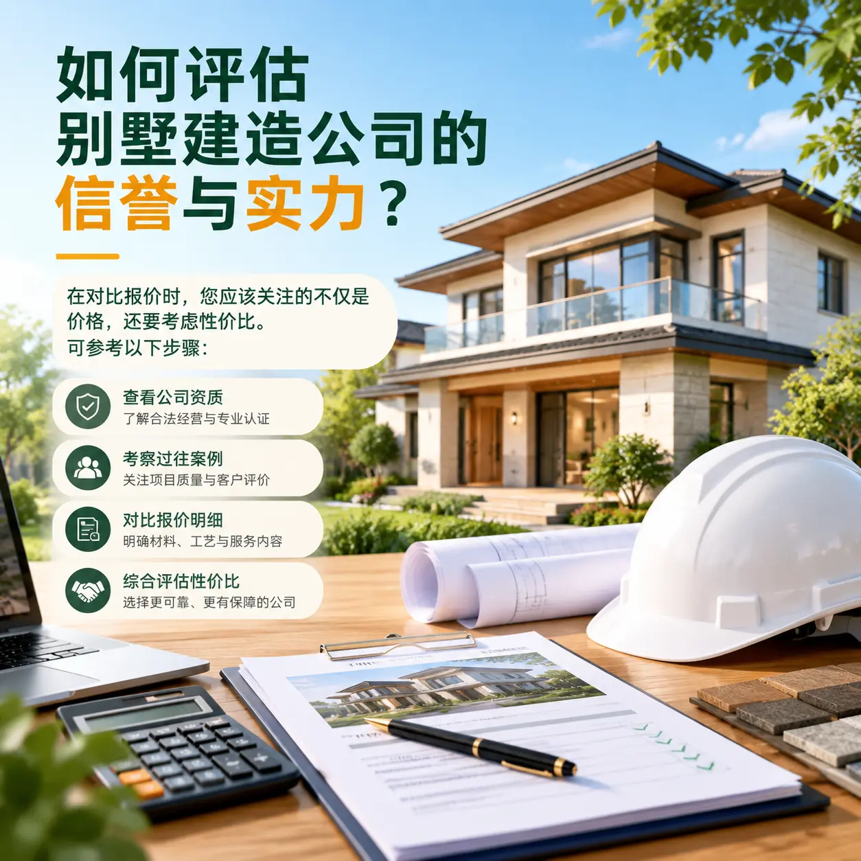 如何评估 正安 别墅建造公司的信誉与实力？