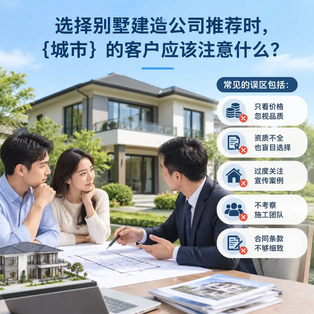 选择别墅建造公司推荐时,正安 的客户应该注意什么?