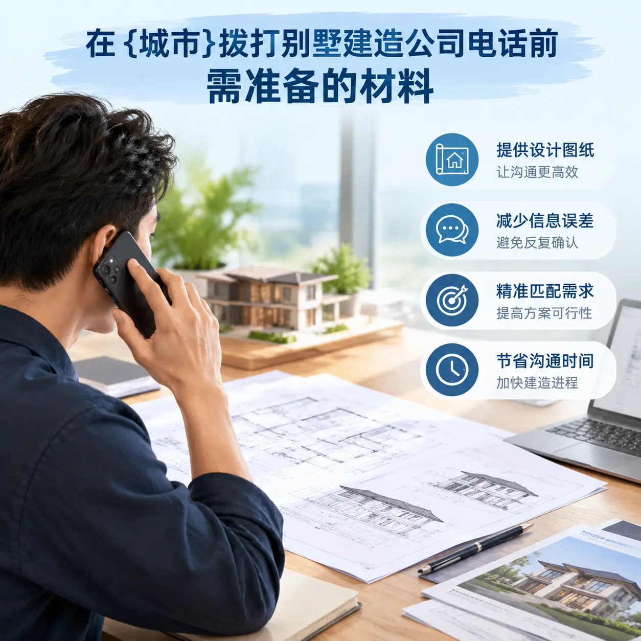 在正安拨打别墅建造公司电话前需准备的材料