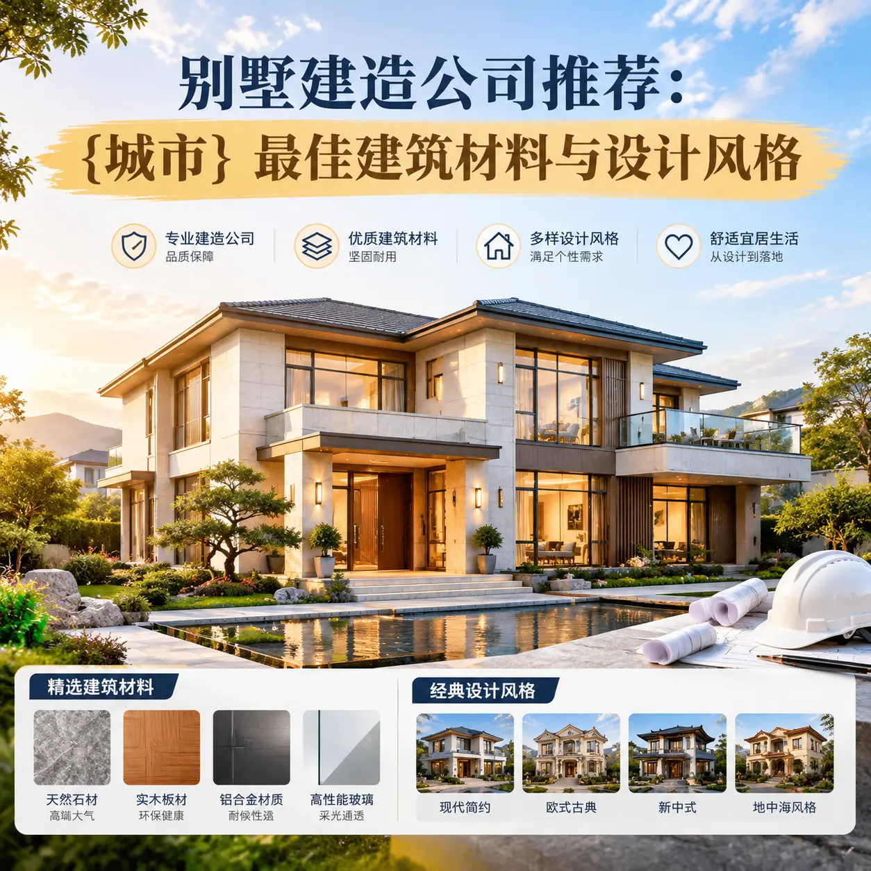 别墅建造公司推荐: 正安 最佳建筑材料与设计风格