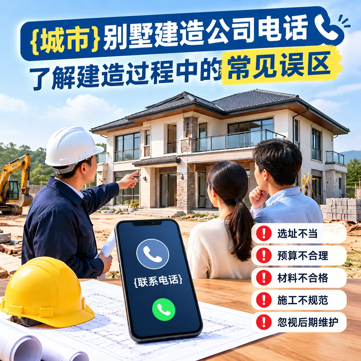 正安别墅建造公司电话，了解建造过程中的常见误区