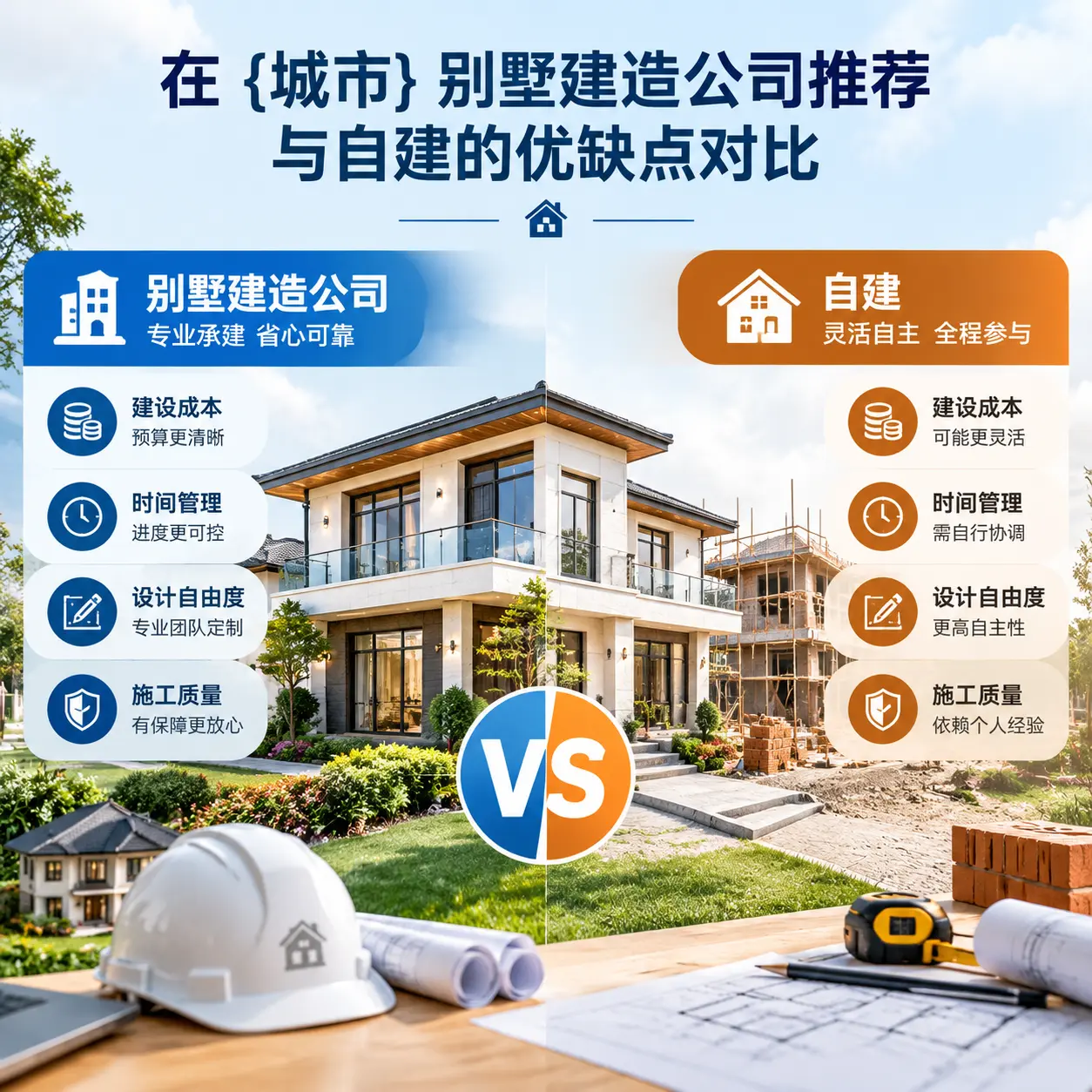 在 正安 别墅建造公司推荐与自建的优缺点对比